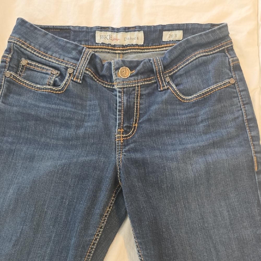 BKE Blue Straight Leg Jeans with Classic Indigo Wash
